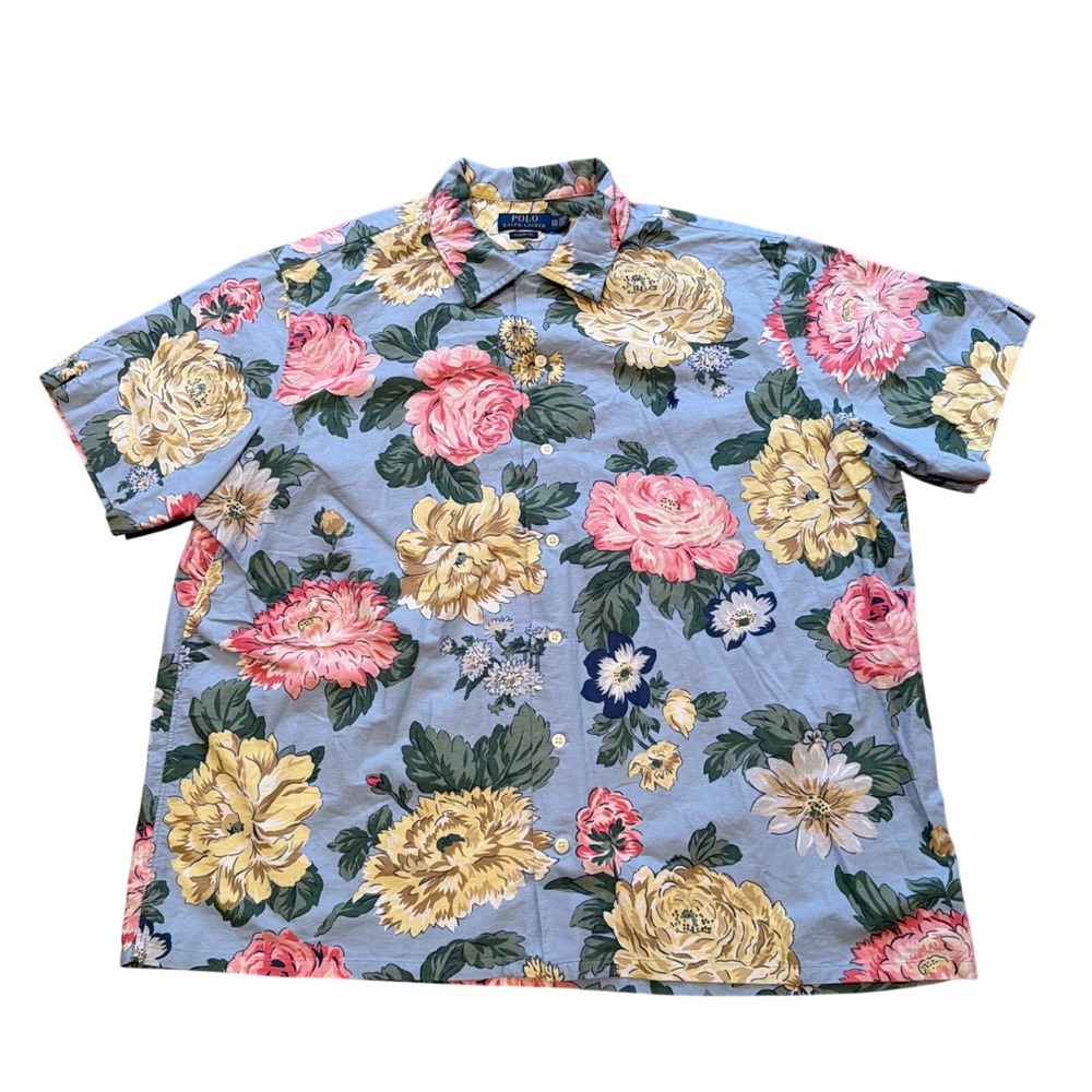 Polo Ralph Lauren Mens XXL Classic Fit Floral Cotton Short Sleeve Button shirt‎